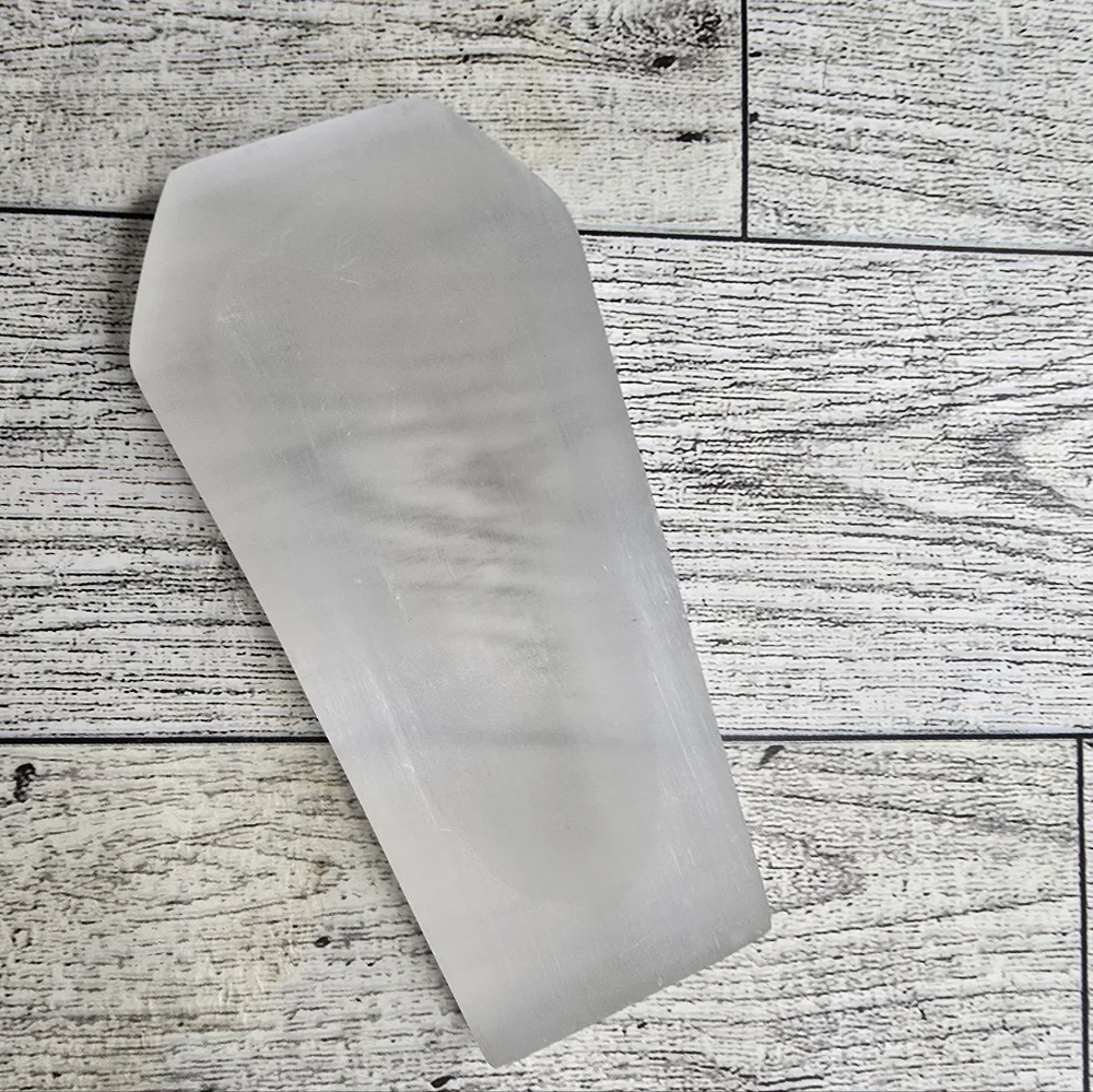 Feldspar Selenite Coffin Trinket Dish